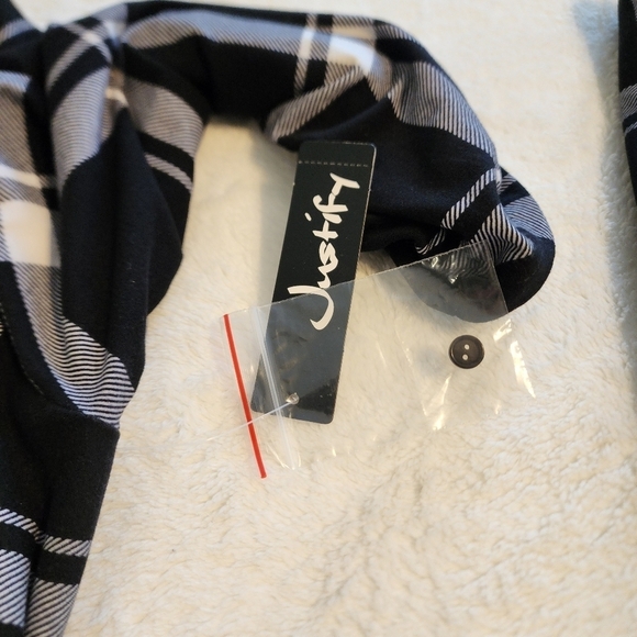 Justify Buffalo Flaid Flannel 3/4 Sleeve Button Down Shirt Dress Women's Small - Picture 6 of 12